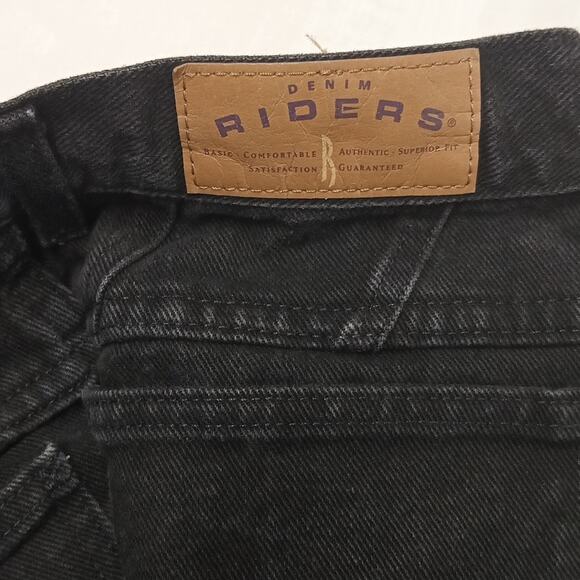 Vintage Riders women's high rise Denim Jeans size 10 Black charcoal mom jeans - Picture 9 of 13